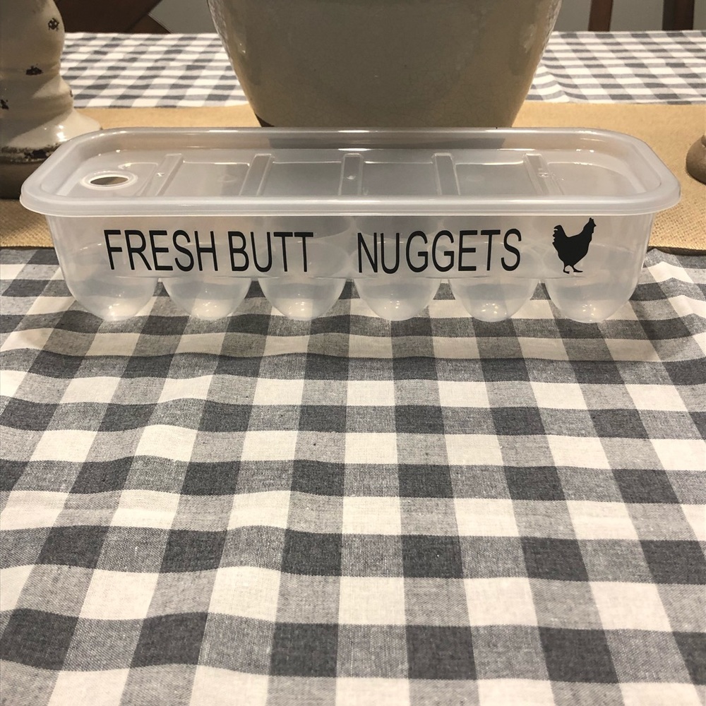 Fresh butt nuggets egg container